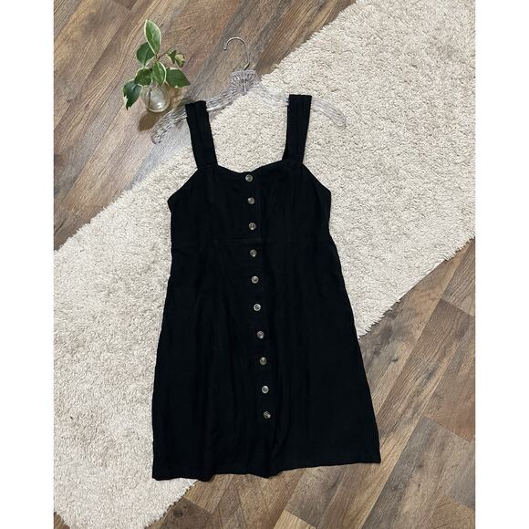 American Eagle Size XS Black Button Front Sleeveless Mini Dress - Picture 1 of 5